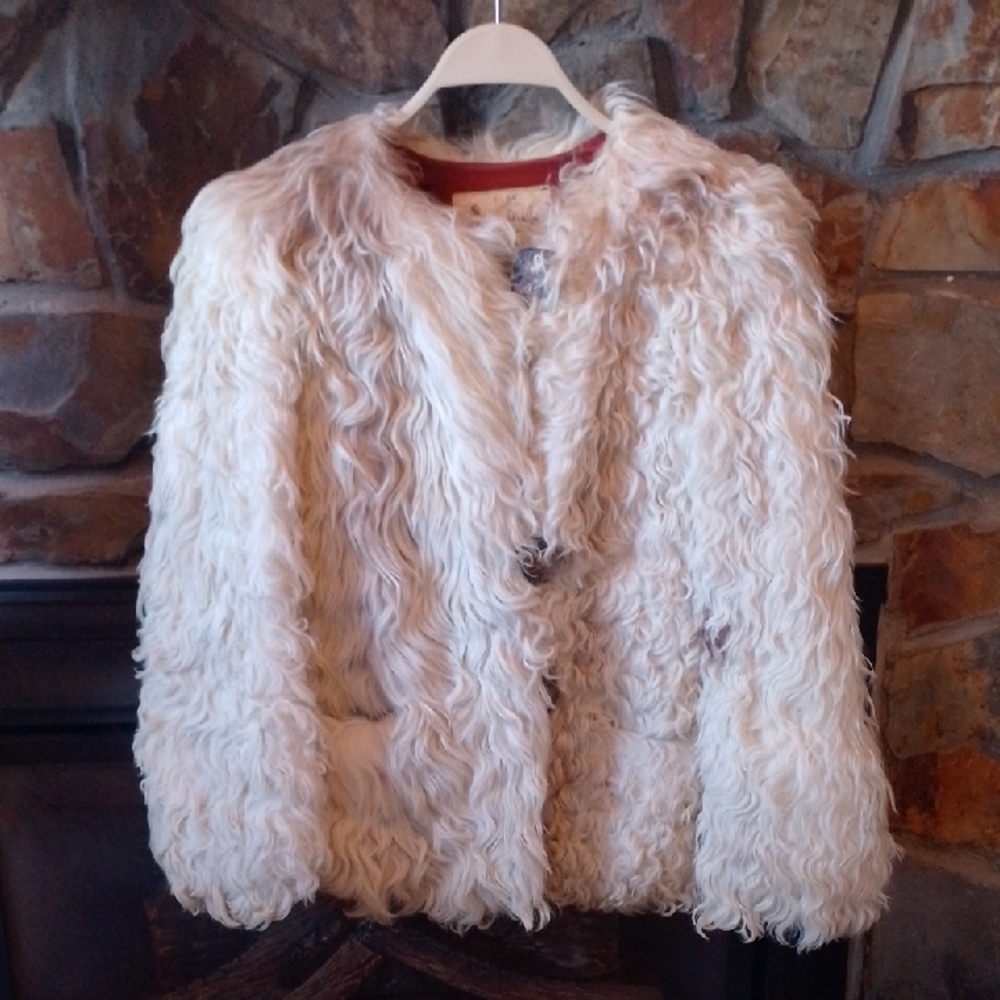 Rare Long-haired Raw Sheep Wool Jacket And Scarf Inuk Inuit 2009